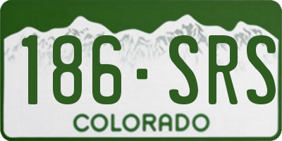CO license plate 186SRS