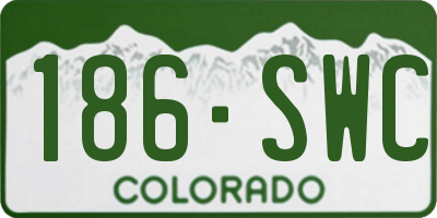 CO license plate 186SWC