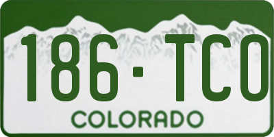 CO license plate 186TCO
