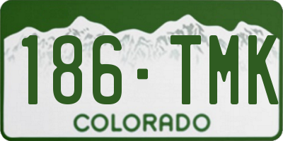 CO license plate 186TMK