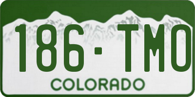 CO license plate 186TMO