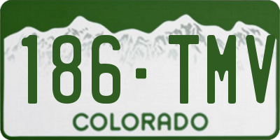 CO license plate 186TMV