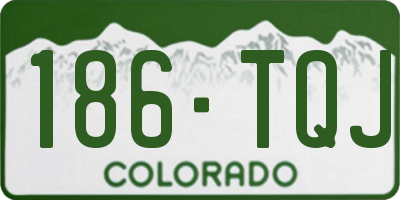 CO license plate 186TQJ