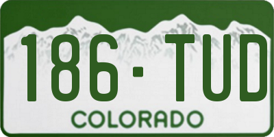 CO license plate 186TUD