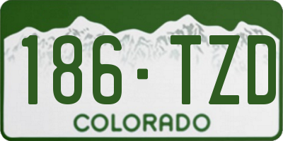 CO license plate 186TZD