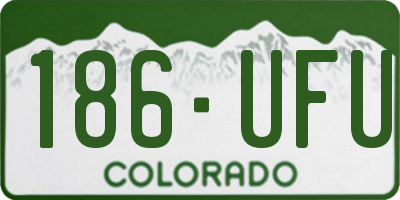 CO license plate 186UFU
