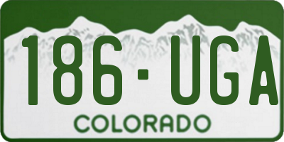 CO license plate 186UGA