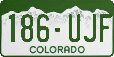 CO license plate 186UJF