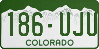 CO license plate 186UJU