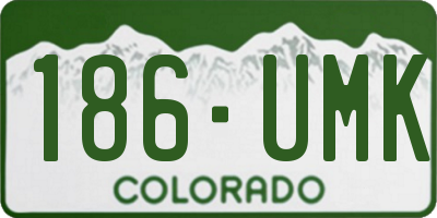 CO license plate 186UMK