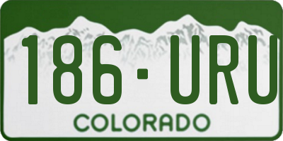 CO license plate 186URU