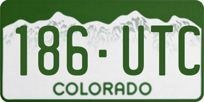CO license plate 186UTC