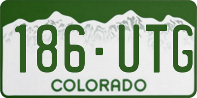 CO license plate 186UTG