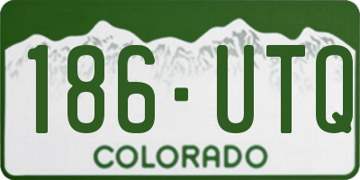 CO license plate 186UTQ