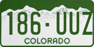 CO license plate 186UUZ