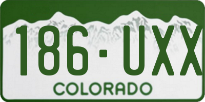 CO license plate 186UXX