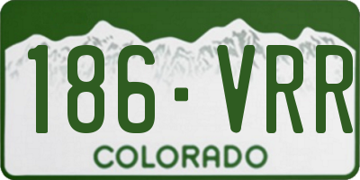 CO license plate 186VRR