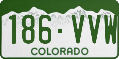 CO license plate 186VVW
