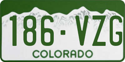 CO license plate 186VZG