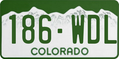CO license plate 186WDL