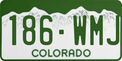 CO license plate 186WMJ