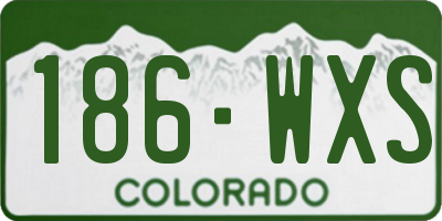 CO license plate 186WXS