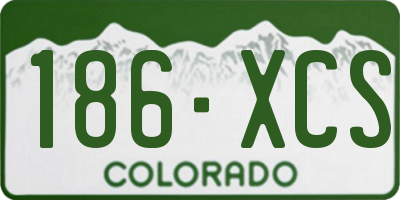 CO license plate 186XCS