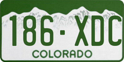 CO license plate 186XDC
