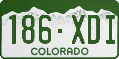 CO license plate 186XDI