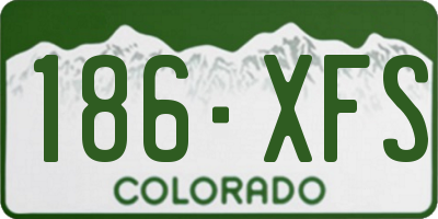 CO license plate 186XFS