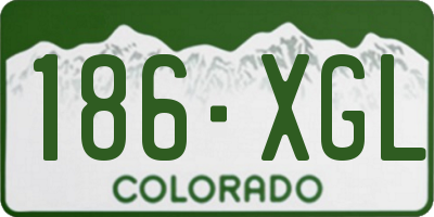 CO license plate 186XGL