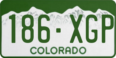 CO license plate 186XGP