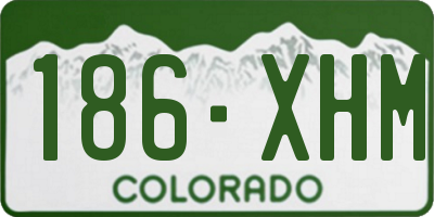 CO license plate 186XHM