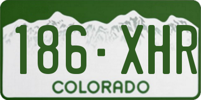 CO license plate 186XHR