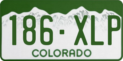 CO license plate 186XLP