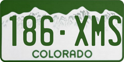 CO license plate 186XMS