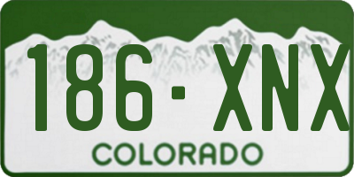 CO license plate 186XNX