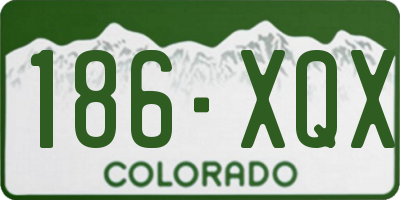 CO license plate 186XQX