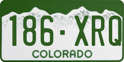 CO license plate 186XRQ