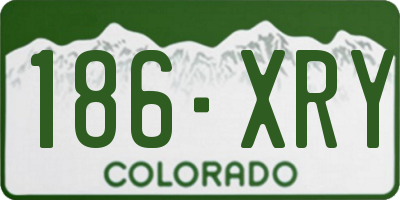 CO license plate 186XRY