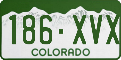 CO license plate 186XVX