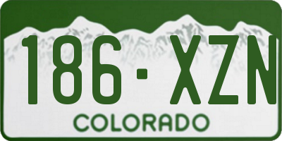CO license plate 186XZN
