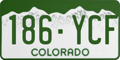 CO license plate 186YCF