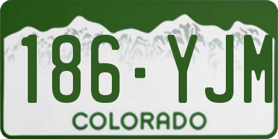 CO license plate 186YJM