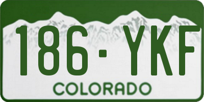 CO license plate 186YKF