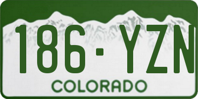 CO license plate 186YZN