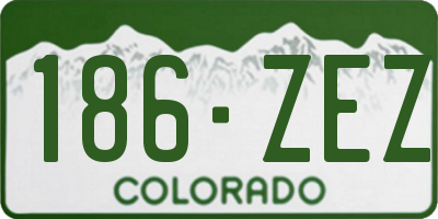 CO license plate 186ZEZ