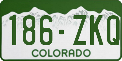 CO license plate 186ZKQ