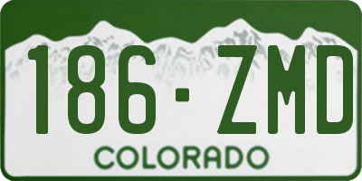 CO license plate 186ZMD