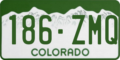 CO license plate 186ZMQ